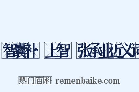 智囊补·上智·张承业近义词是什么意思的图片